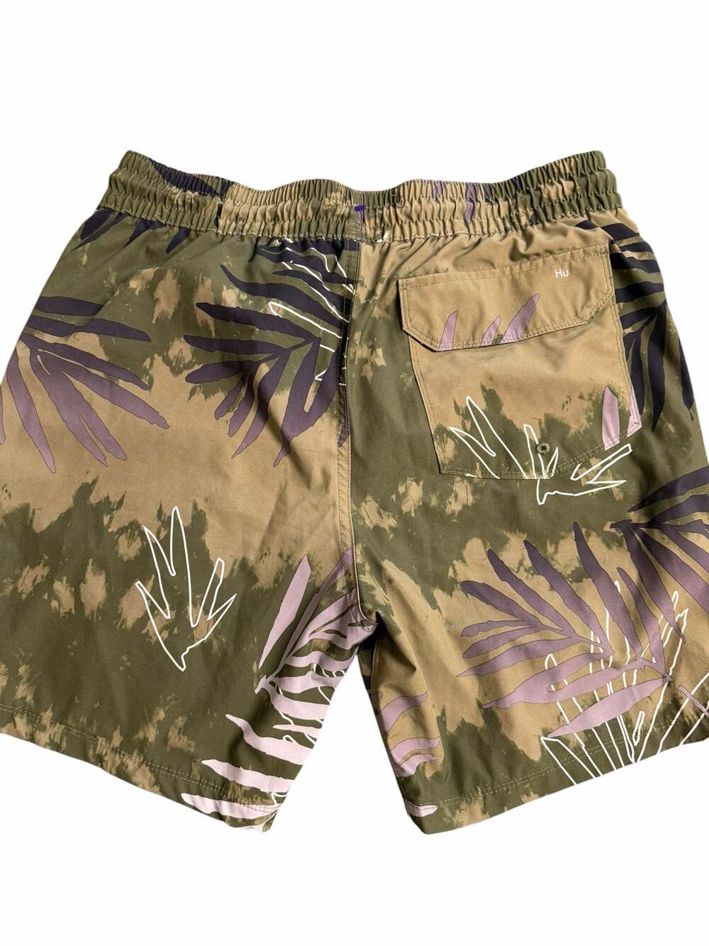 Hurley Men's Size Medium Palm Print Elastic Waist Board Shorts